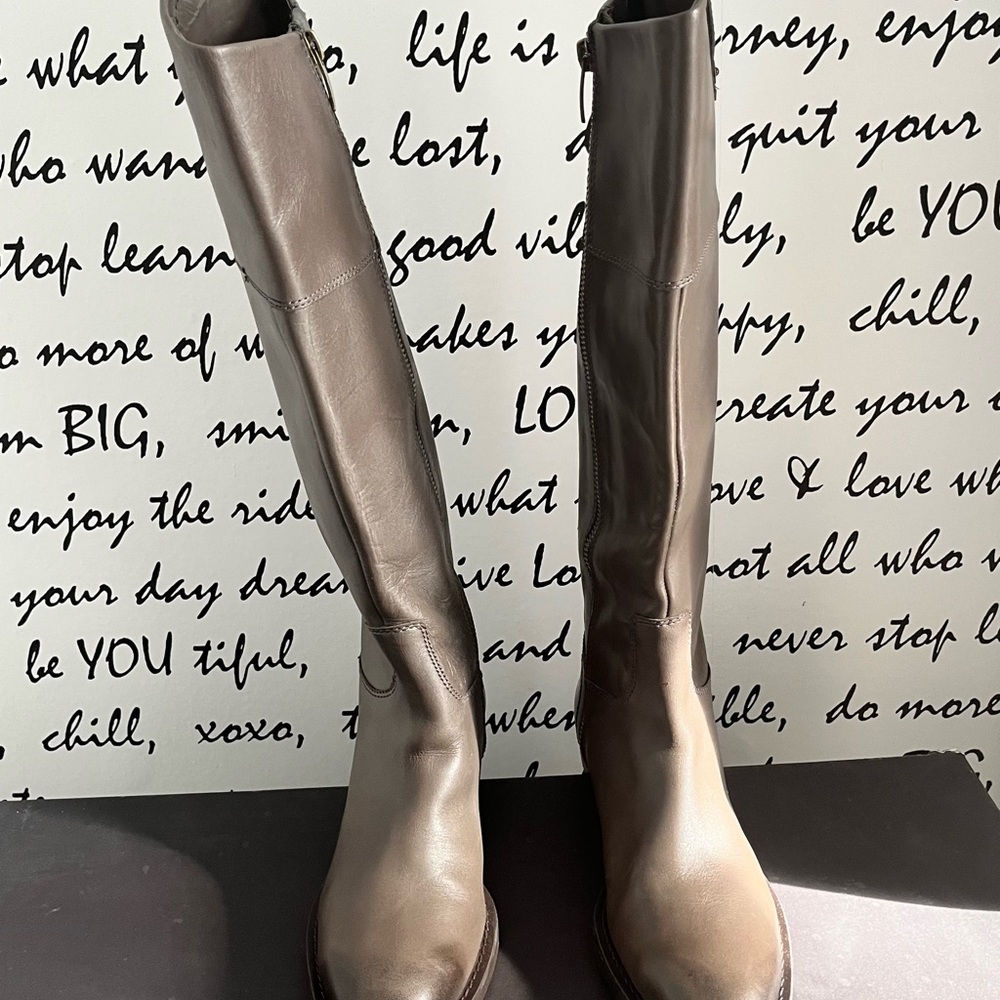 Enzo Angiolini Gray Knee-High Women's Riding Boots